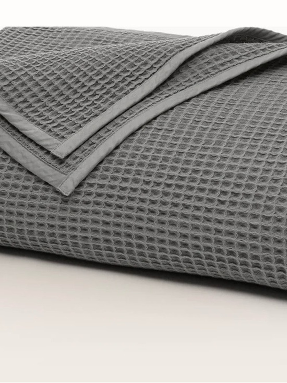 Boll & Branch 100% cotton waffle
King size blanket in STONE